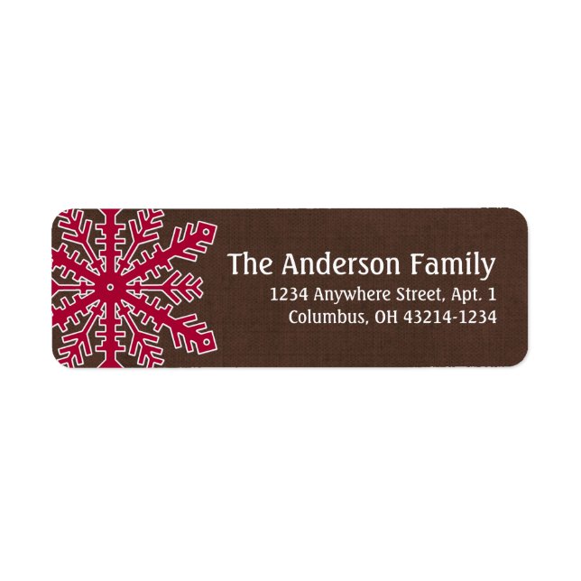 Weihnachten 9 : Snowflake 4 c Rücksendeadressen-Au (Vorne)