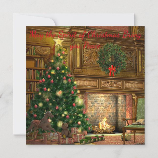 Weihnachten Abend Weihnachten Gruß Karte (Vorderseite)