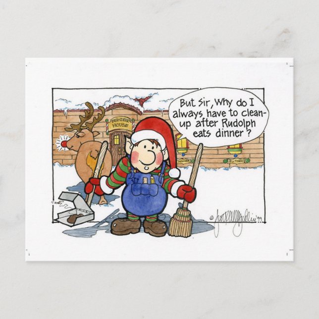 Weihnachten "aber Nr. 7 Sir-" Cartoon (Vorderseite)