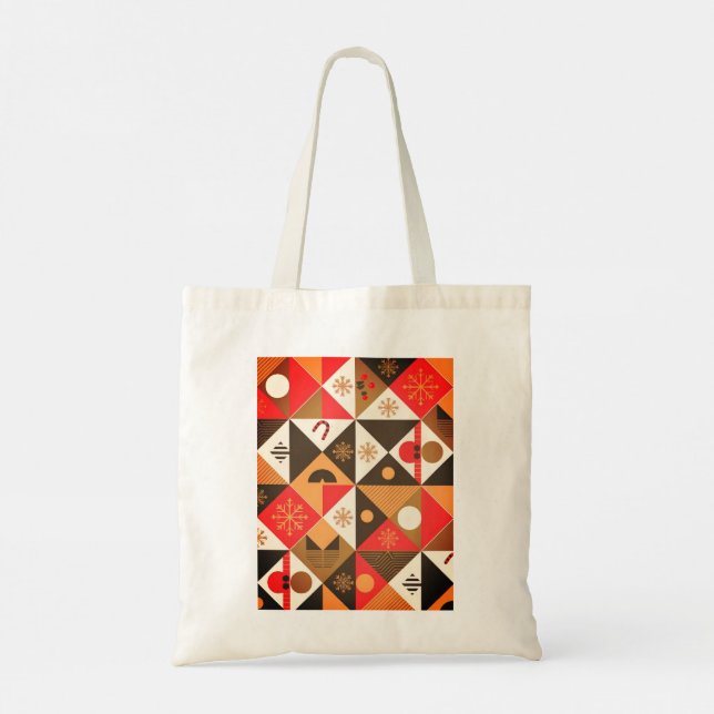 Weihnachten Abstrakt Art Pattern Haushalt Tasche (Rückseite)