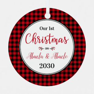 Weihnachten Abuela Abuelo Foto Ornament Aus Metall