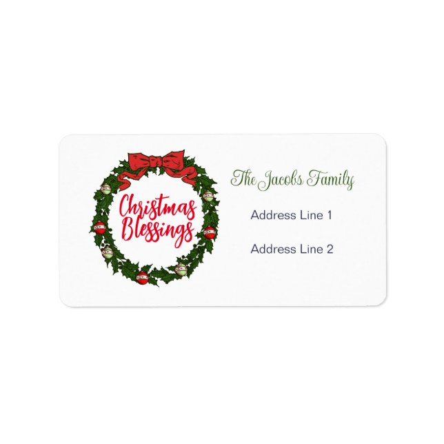 Weihnachten Adressaufkleber (Vorne)