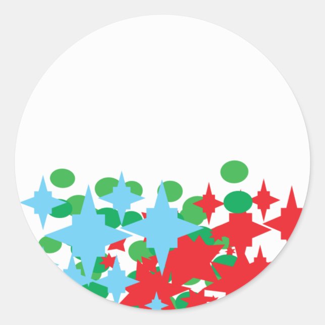 Weihnachten - Adressenkennzeichnung Runder Aufkleber (Vorderseite)