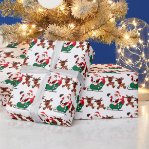 Weihnachten Afrikanischer Weihnachtsmann Geschenkpapier