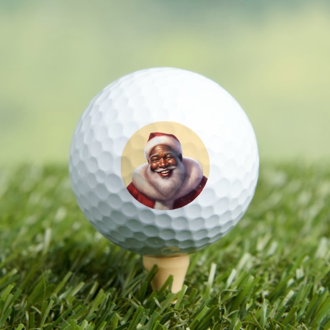 Weihnachten Afroamerikaner Jolly Santa Claus Golfball (Insitu T-Shirt)