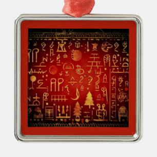 Weihnachten Ägyptische Hieroglyphen 4 Ornament Aus Metall