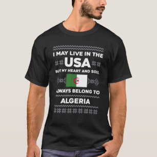 Weihnachten Algerien Flag Zitat Ugly Sweater T-Shirt
