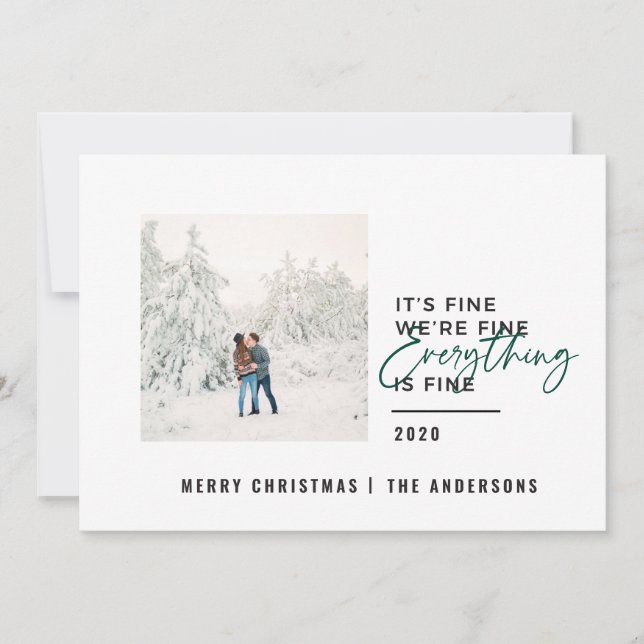 Weihnachten alles ist ein schönes typografisches F (Vorderseite)