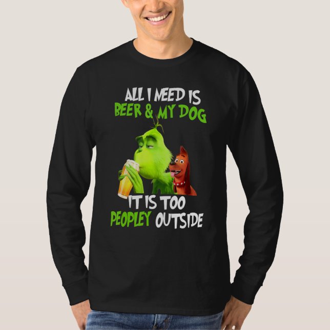 Weihnachten alles, was ich brauche, ist Bier und m T-Shirt (Vorderseite)