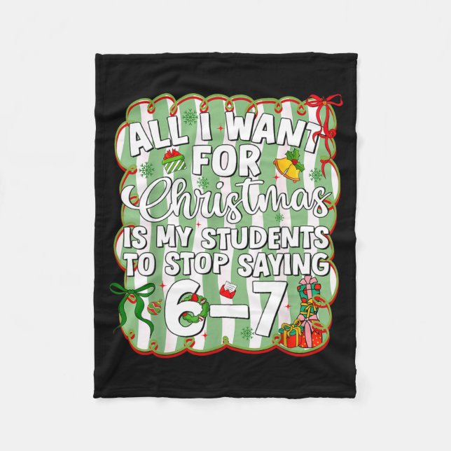 Weihnachten Alles, was ich will, ist, dass Schüler Fleecedecke (Vorderseite)