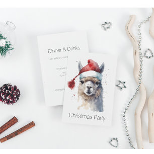 Weihnachten Alpaca, individuell anpassbar Einladung
