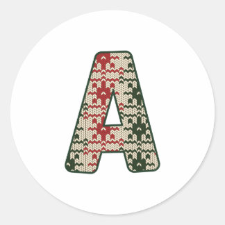Weihnachten Alphabet (1) Runder Aufkleber