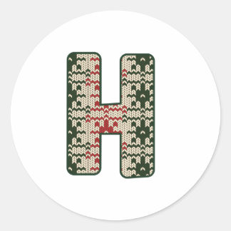 Weihnachten Alphabet (8) Runder Aufkleber