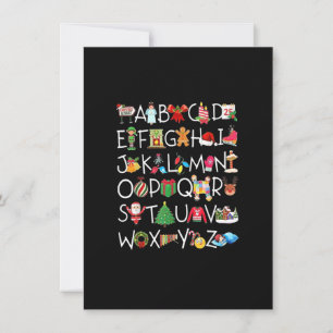 Weihnachten Alphabet A.B.C Lehrerin Kostüme Kinder Einladung