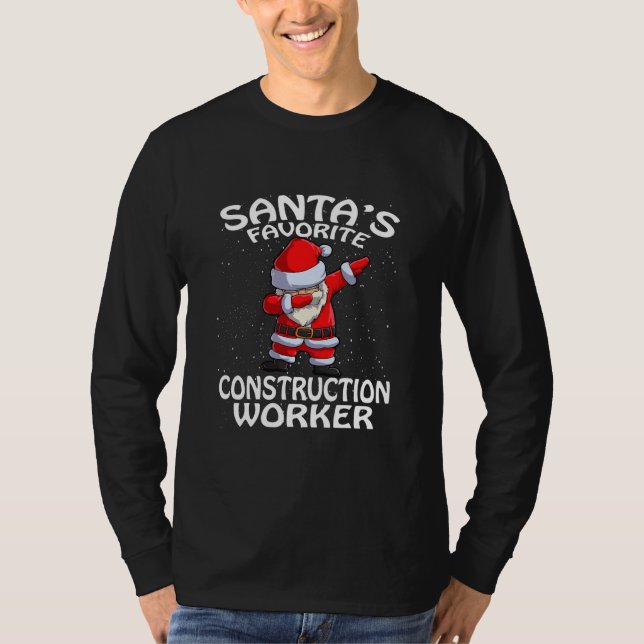 Weihnachten als Bauarbeiter  T-Shirt (Vorderseite)
