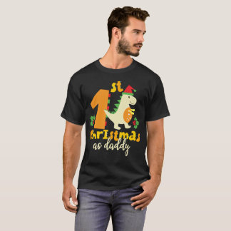 Weihnachten als Daddy Xmas Niedlich Dinosaurier T-Shirt