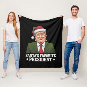 Weihnachten als Favorit des Präsidenten Funny Trum Fleecedecke