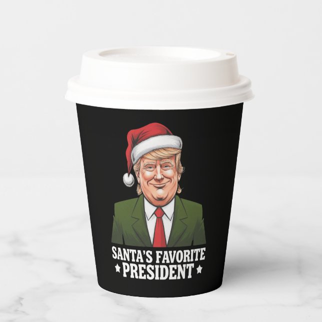 Weihnachten als Favorit des Präsidenten Funny Trum Pappbecher (Vorderseite)