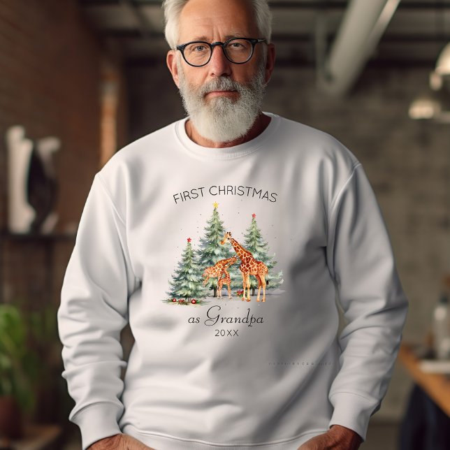 Weihnachten als Großvater Jahr Niedliche Giraffe Sweatshirt (Von Creator hochgeladen)