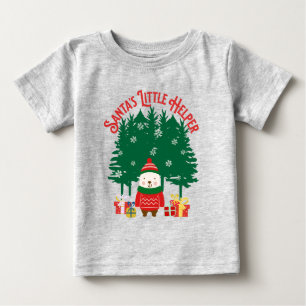 Weihnachten als kleiner Helfer Baby T-shirt