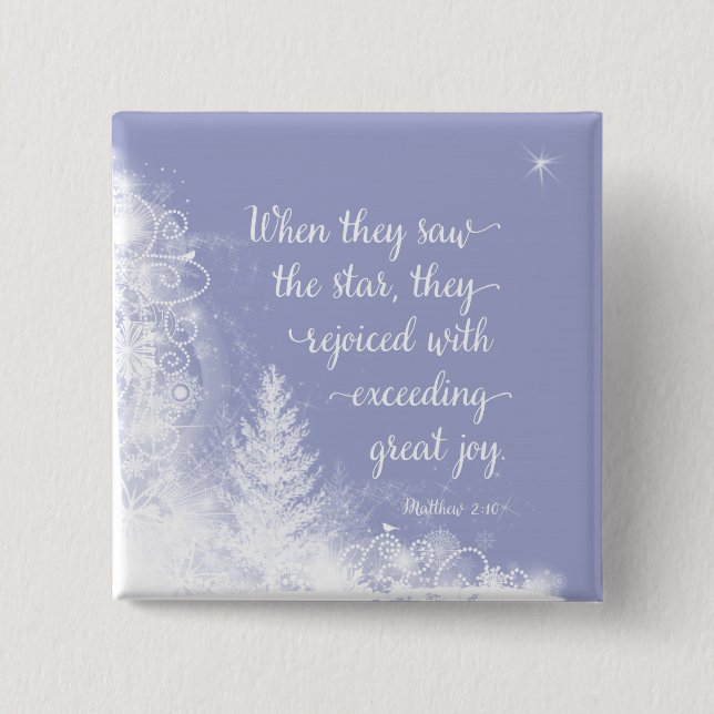 Weihnachten - Als sie den Stern sahen Button (Vorderseite)