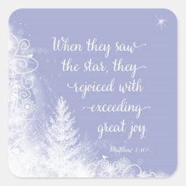 Weihnachten - Als sie den Stern sahen Quadratischer Aufkleber