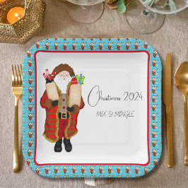 Weihnachten als Weihnachtsgeschenk Pappteller