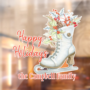 Weihnachten Alt modischer Eis Skate Custom Fensteraufkleber