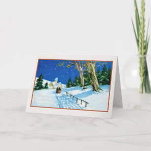 Weihnachten Ältere Ehepaare Schneekirche