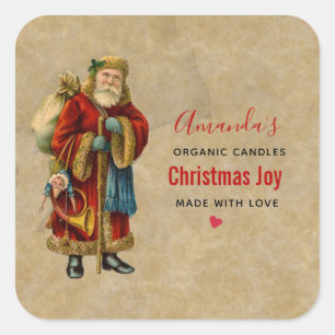 Weihnachten Altes Weihnachtsjahr Quadratischer Aufkleber