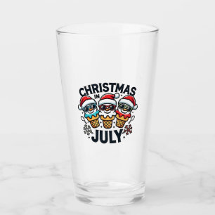 Weihnachten am 4. Juli Eiscreme USA Glas