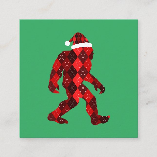 Weihnachten am Bigfoot - Weihnachten Quadratische Visitenkarte (Vorderseite)