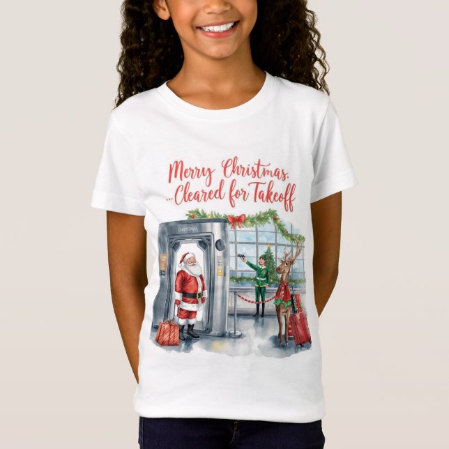 Weihnachten am Flughafen T-Shirt (Vorderseite)