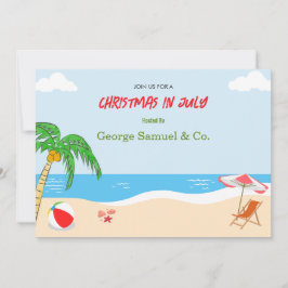 Weihnachten am Meer im Juli Benutzerdefinierter Na Einladung