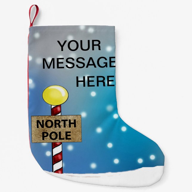 Weihnachten am Nordpol Kleiner Weihnachtsstrumpf (Vorderseite)