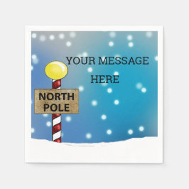 Weihnachten am Nordpol Serviette