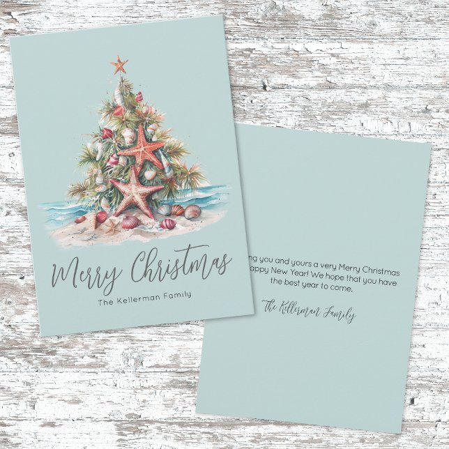 Weihnachten am Strand (Beach Christmas Holiday Card)