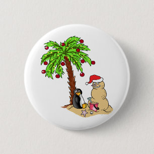Weihnachten am Strand Button