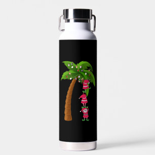 WEIHNACHTEN AM STRAND drucken SANTAS ELVES PALM Trinkflasche