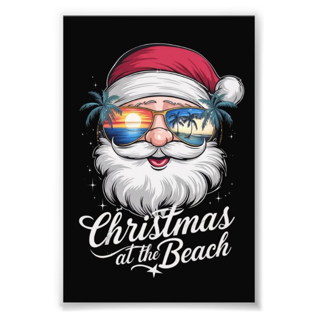 Weihnachten am Strand Hawaiian Sommerurlaub Fotodruck (Vorne)