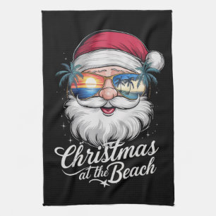 Weihnachten am Strand Hawaiian Sommerurlaub Geschirrtuch