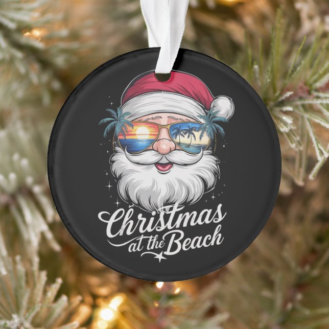 Weihnachten am Strand Hawaiian Sommerurlaub Ornament (Baum)