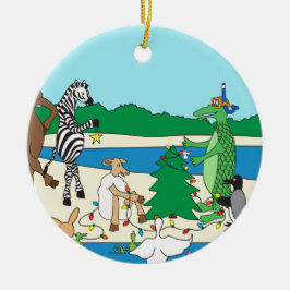 Weihnachten am Strand Keramik Ornament