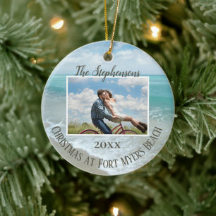 Weihnachten am Strand Ornamente Familienfoto