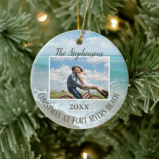 Weihnachten am Strand Ornamente Familienfoto