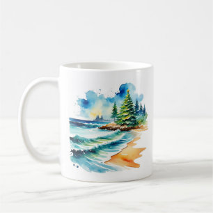 Weihnachten am Strand Personalisierter Becher Kaffeetasse