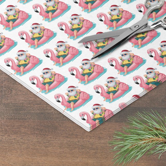 Weihnachten am Strand Seidenpapier (Santa Beach Christmas Tissue Paper)