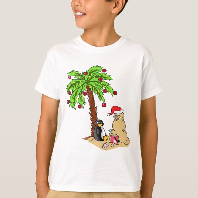 Weihnachten am Strand T-Shirt (Vorderseite)