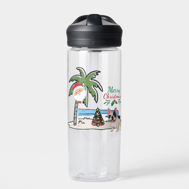 Weihnachten am Strand Trinkflasche (Vorderseite)