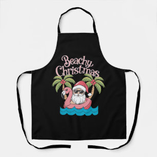 Weihnachten am Strand Tropischer Urlaub Santa Beac Schürze